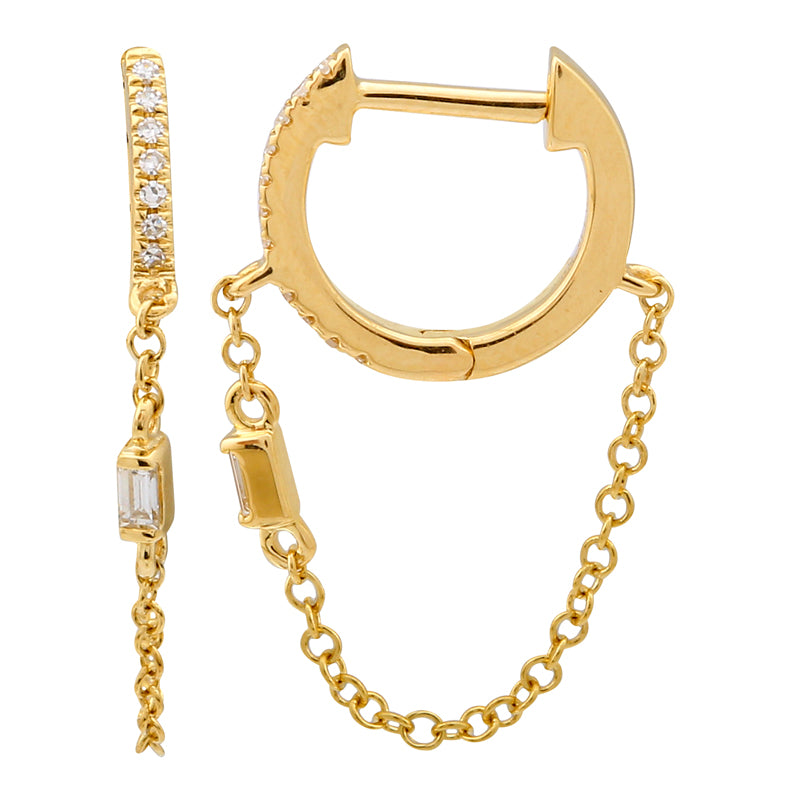 Chain Huggie Earrings