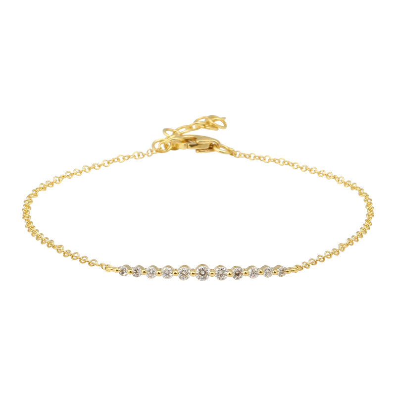Shared Prong Diamond Bracelet