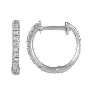 Diamond Huggie Earrings
