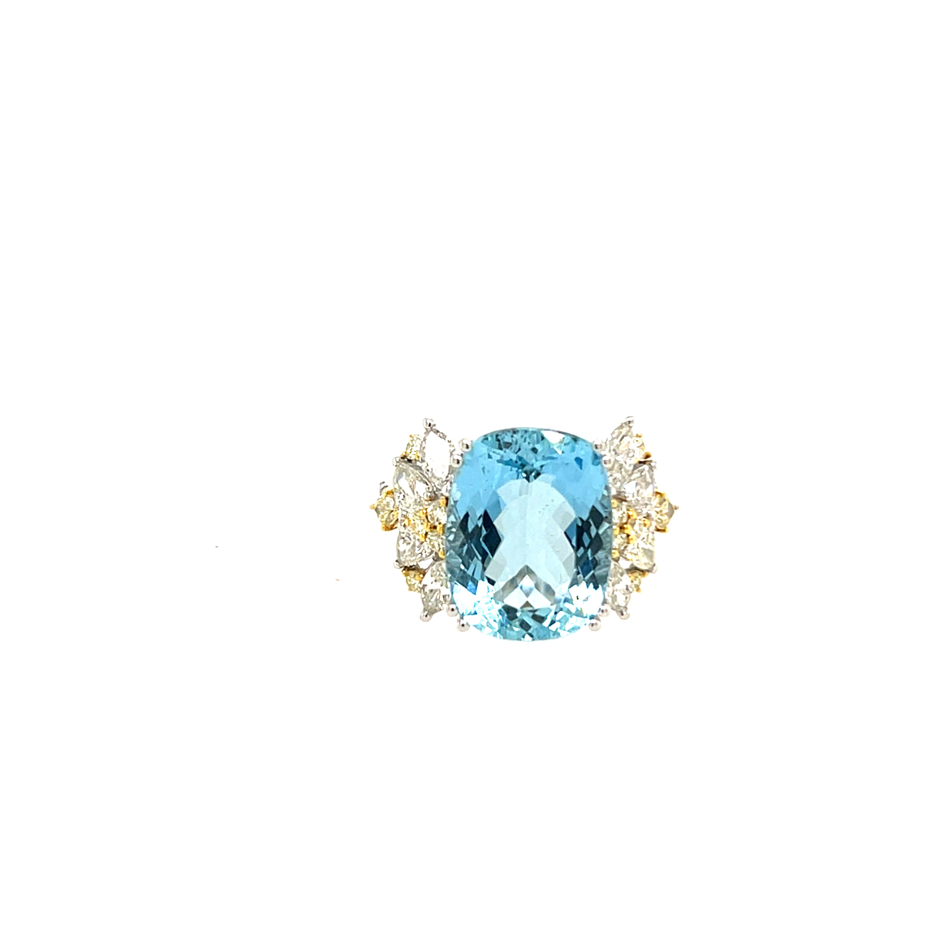 Aquamarine Diamond Earring
