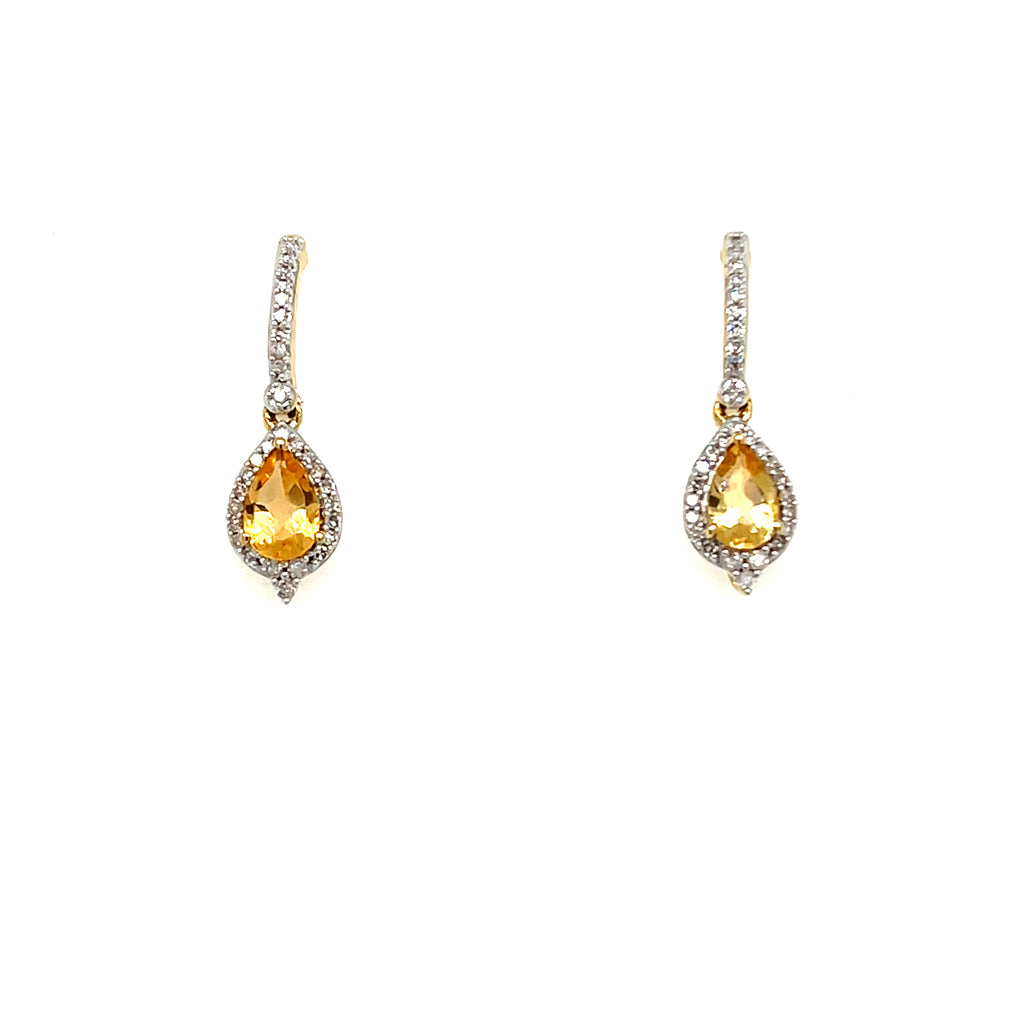 Citrine Dangling Earrings