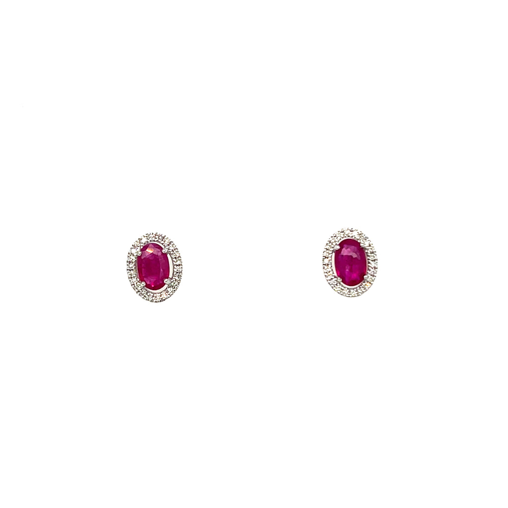 Oval Diamond Earrings