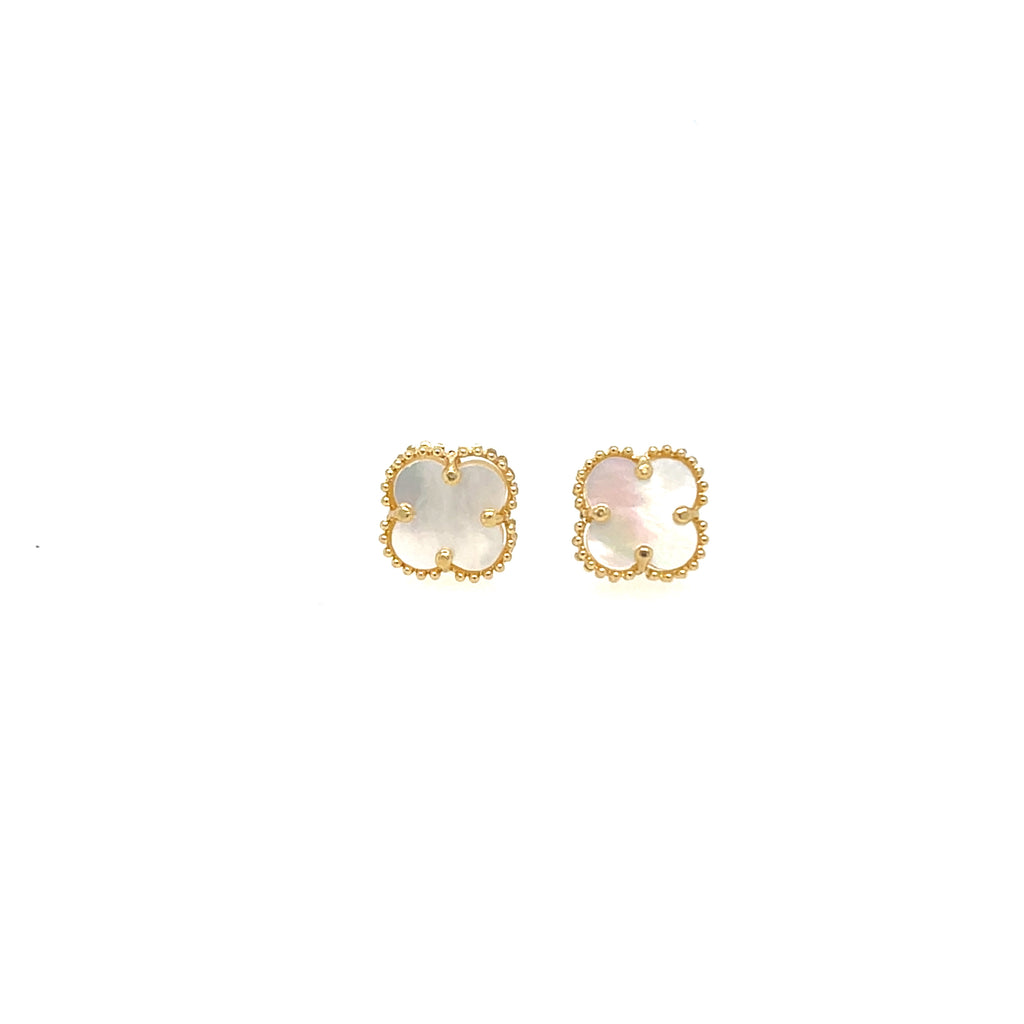 Mother of Pearl Clover Earrings