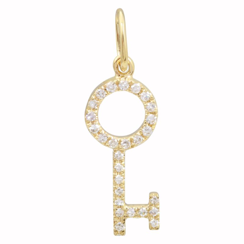 Key Diamond Necklace Charm