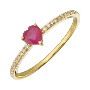 Heart Gemstone Ring