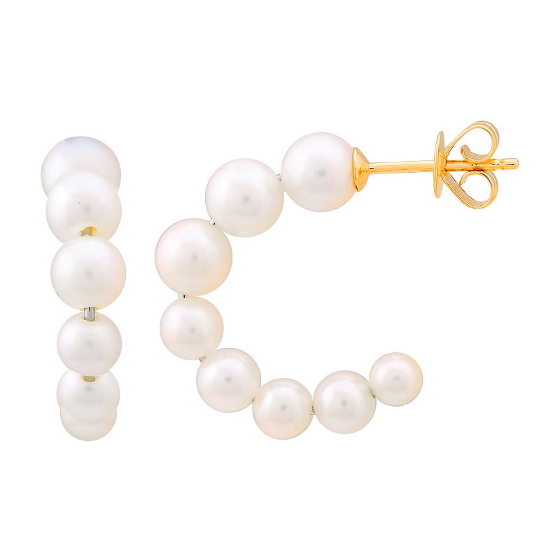 Pearls Hoop Earrings
