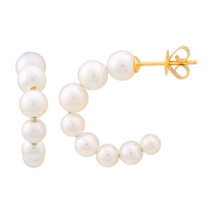 Pearls Hoop Earrings