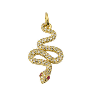 Diamond Snake Necklace Charm