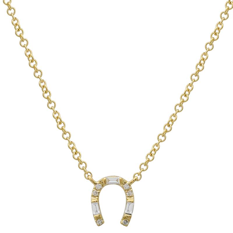 Horse Shoe Diamond Necklace