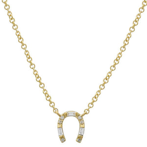 Horse Shoe Diamond Necklace