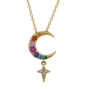 Rainbow Moon Necklace