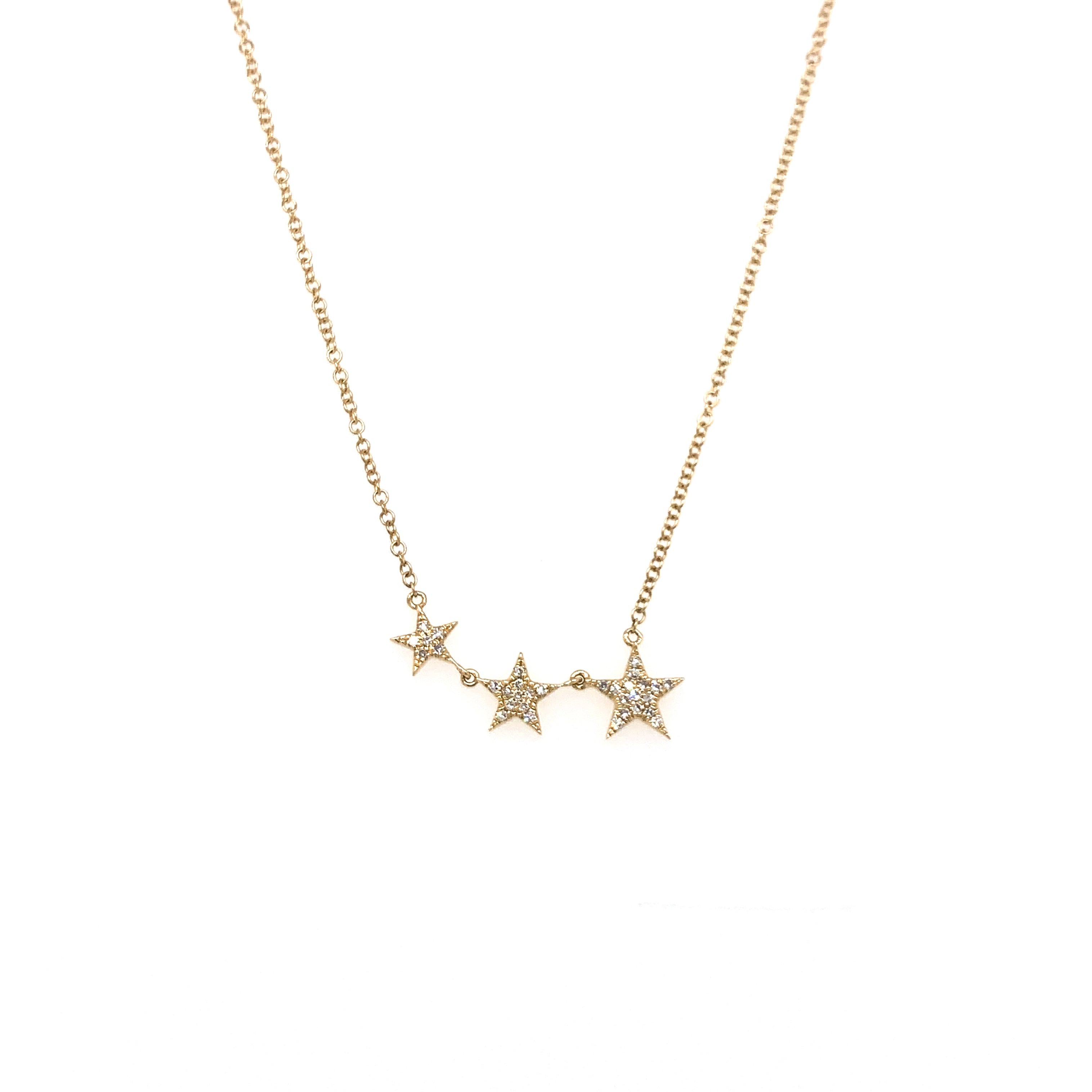 Three Star Diamond Necklace