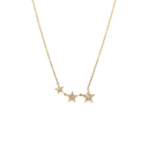 Three Star Diamond Necklace