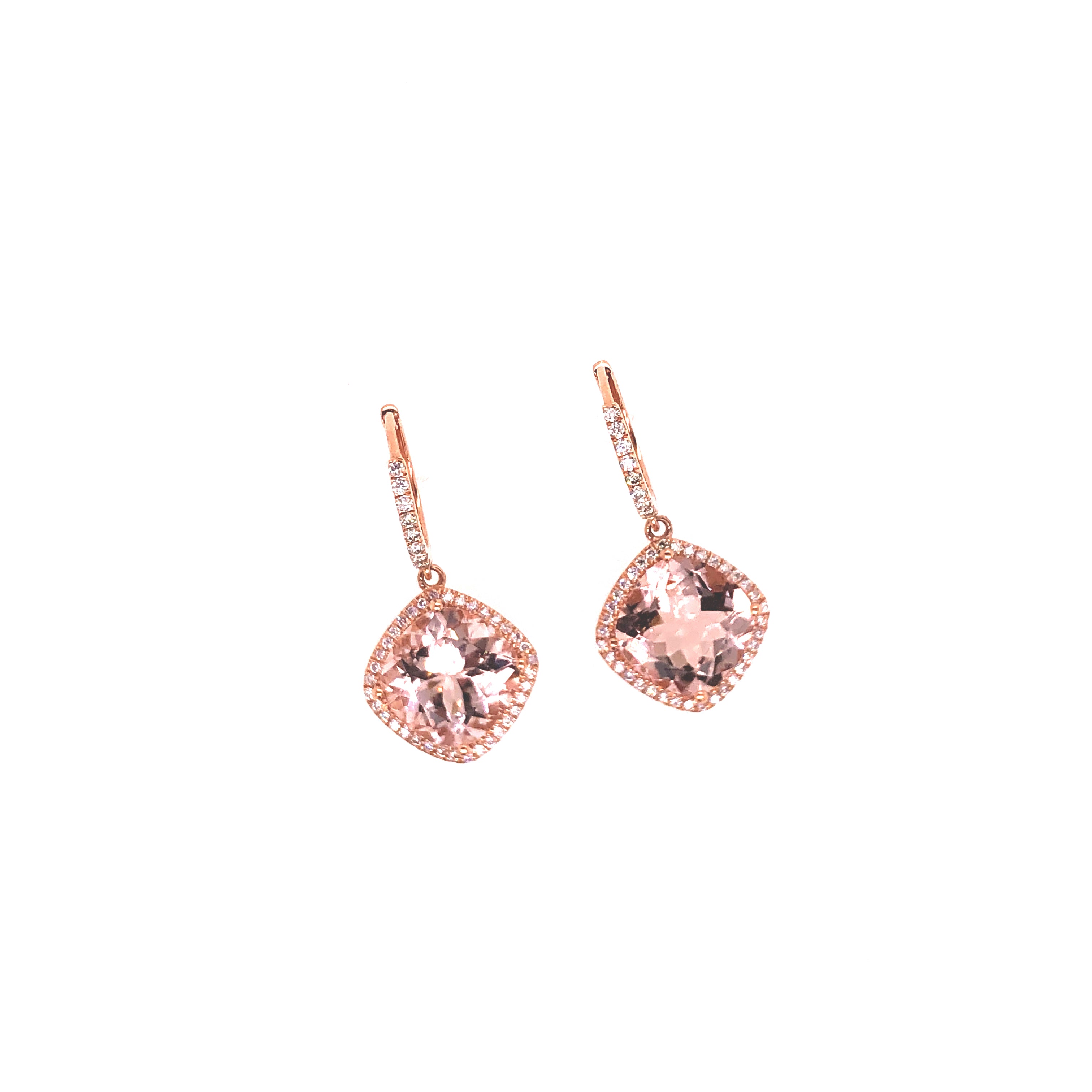 Morganite Dangling Earrings