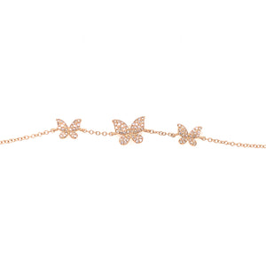 butterfly diamond bracelet yellow gold