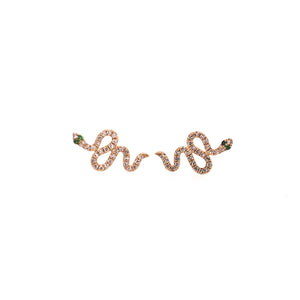 Coiled Snake Diamond Studs