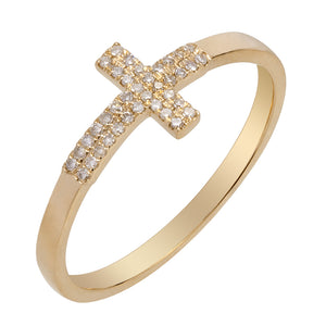 Pave Cross Ring