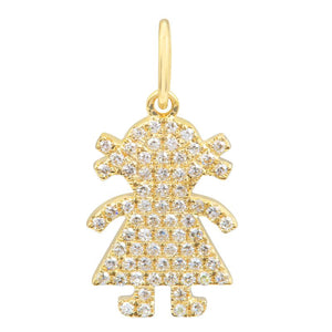 Diamond Girl Necklace Charm 2