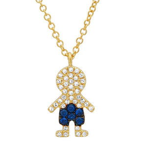 Sapphire Boy Necklace
