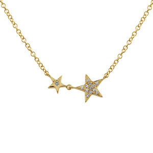 Two Star Diamond Necklace