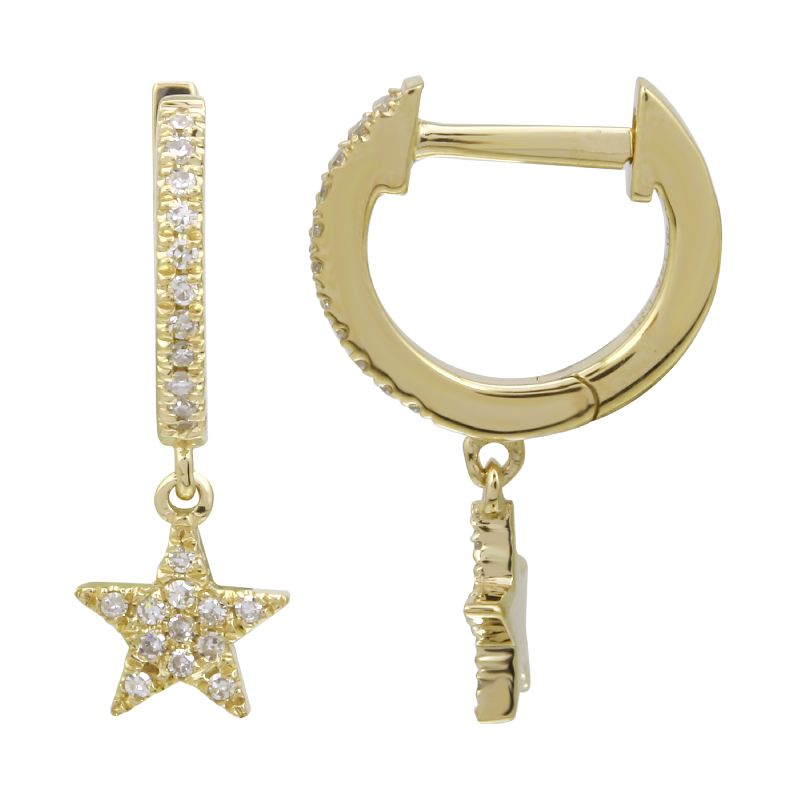 Star Huggie Earrings