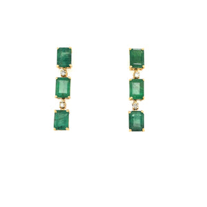 Emerald Dangling Earrings