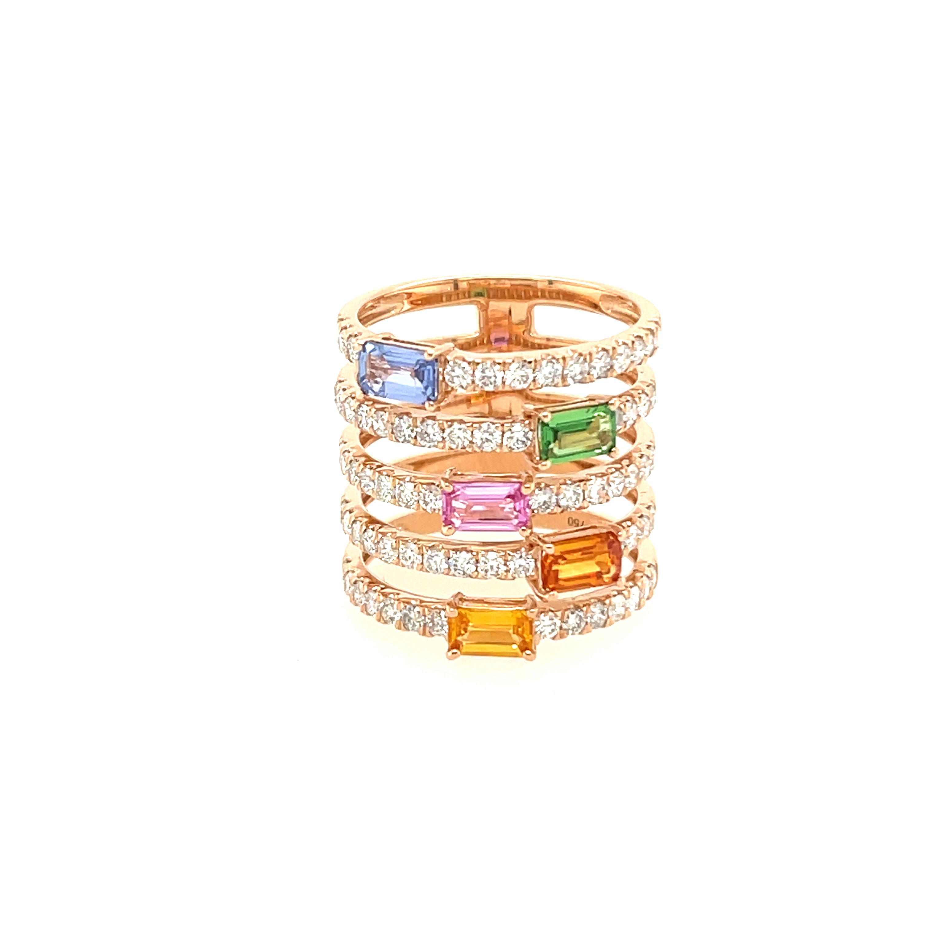 Multicolor Diamond Ring