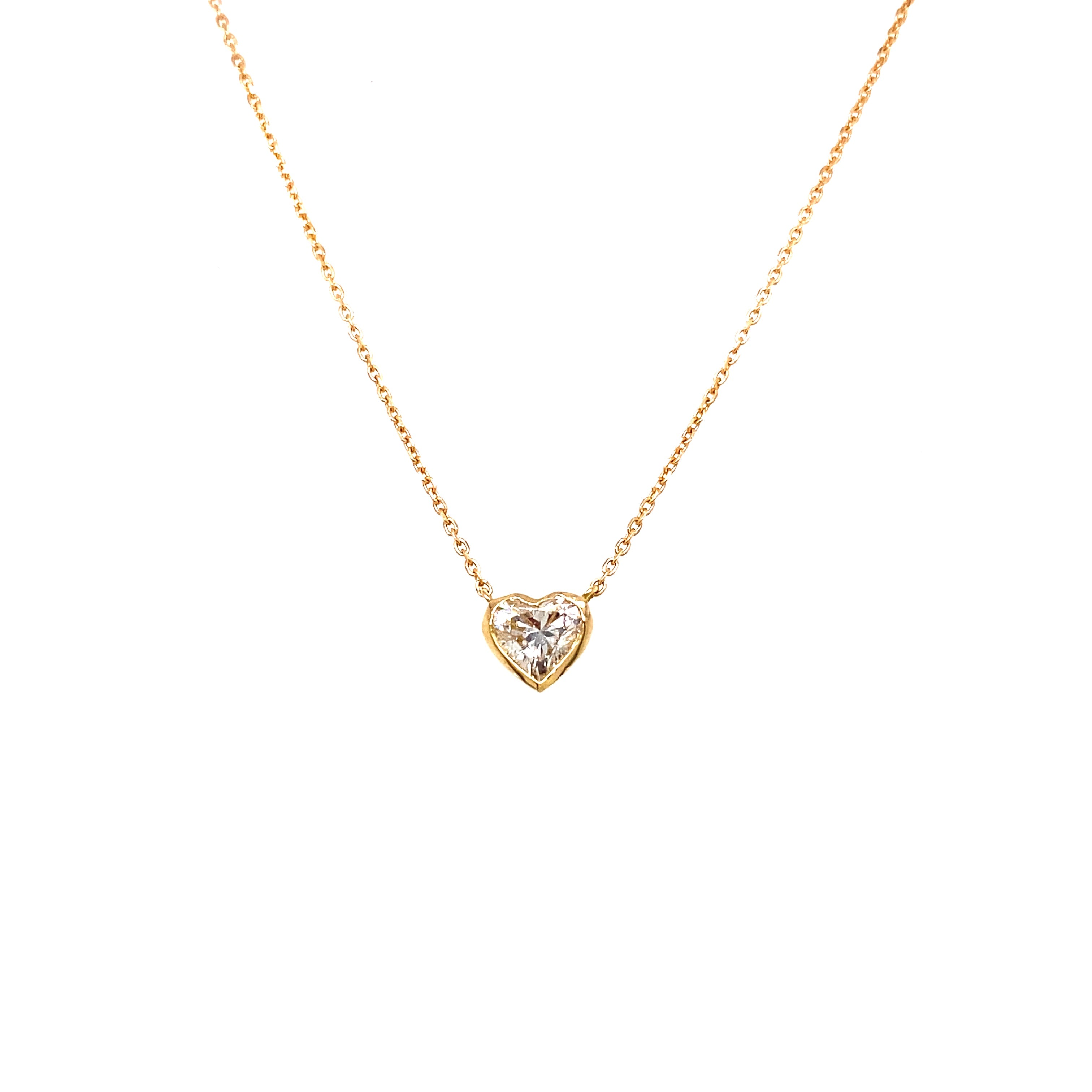 Heart Bezel Diamond Necklace (.51ct)
