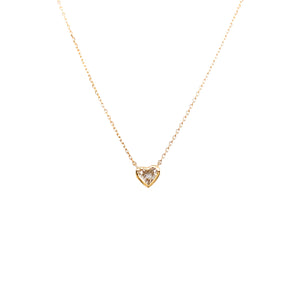 Heart Bezel Diamond Necklace (.20ct)