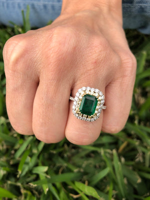 Emerald Diamond Ring