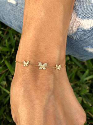 butterfly diamond bracelet | snake diamond bracelet