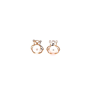 Mother of Pearl Teddy Bear Earrings