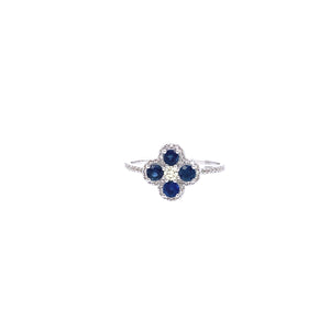 Clover Sapphire Ring