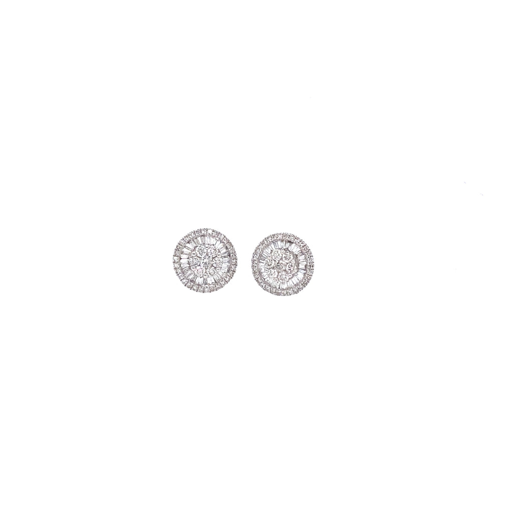 Mini Diamond Halo Earrings