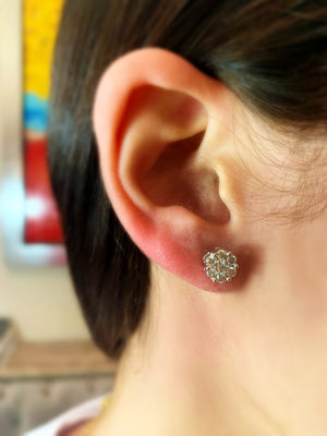 Designer diamond solitaire earrings