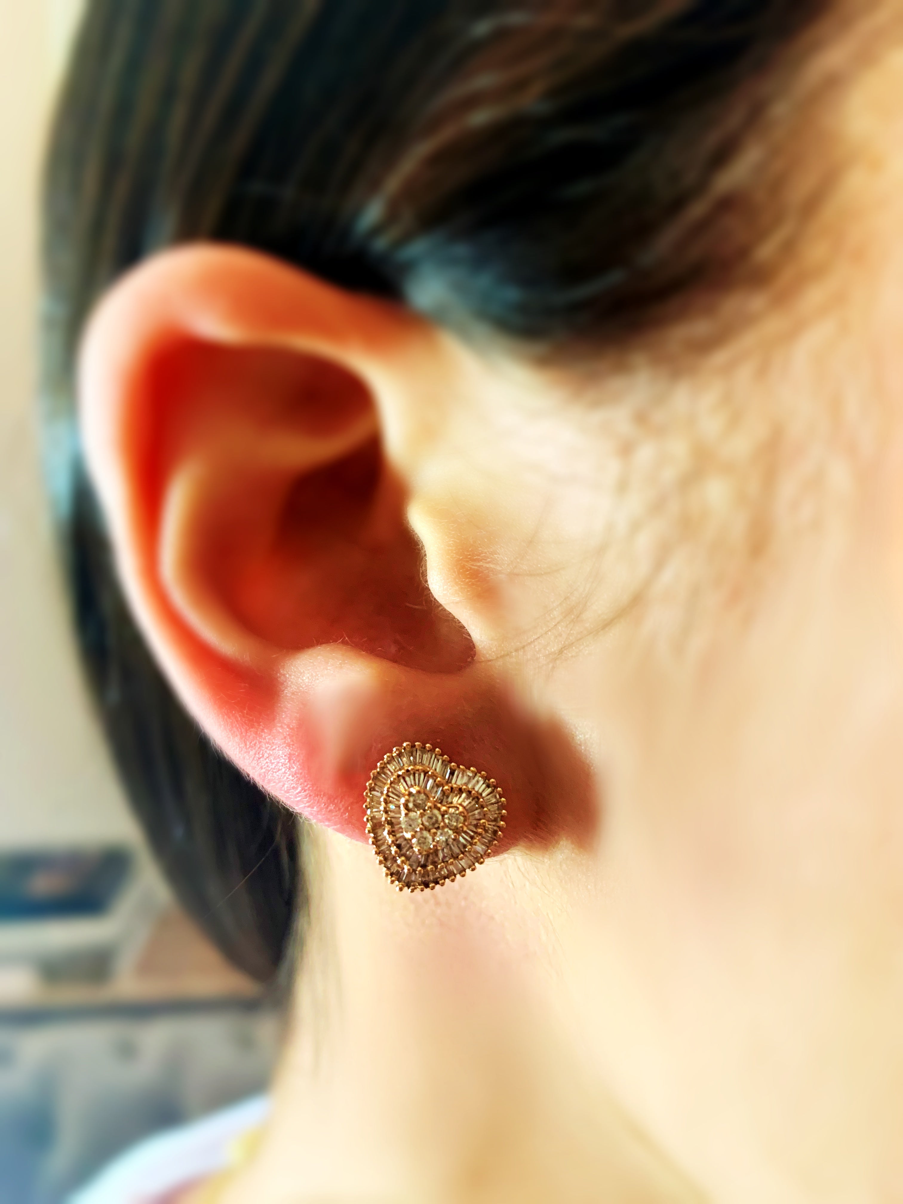 Heart Diamond Earrings