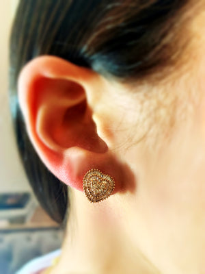 Heart Diamond Earrings