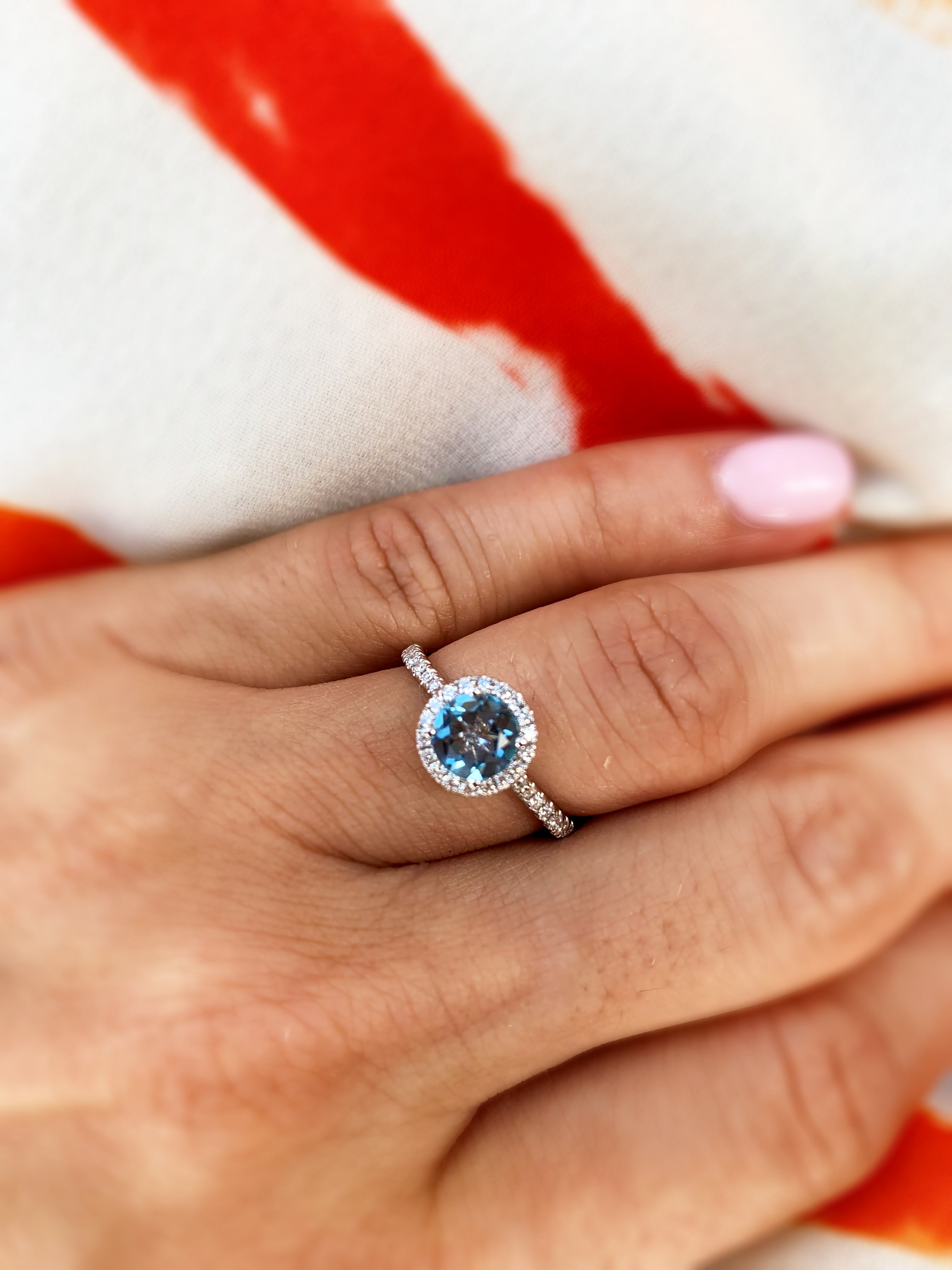 Blue Topaz Gemstone Ring