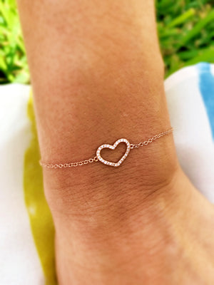 Heart Diamond Bracelet