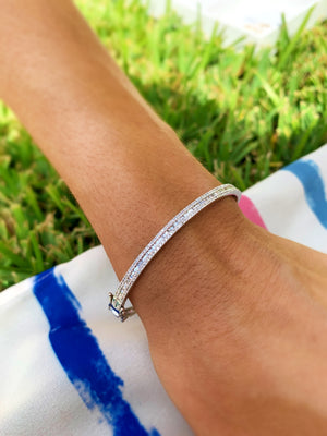 Baguette and Diamond Bangle