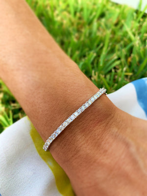 Curved Diamond Bangle