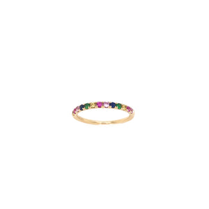 Rainbow Gemstone Ring (1/2 Setting)