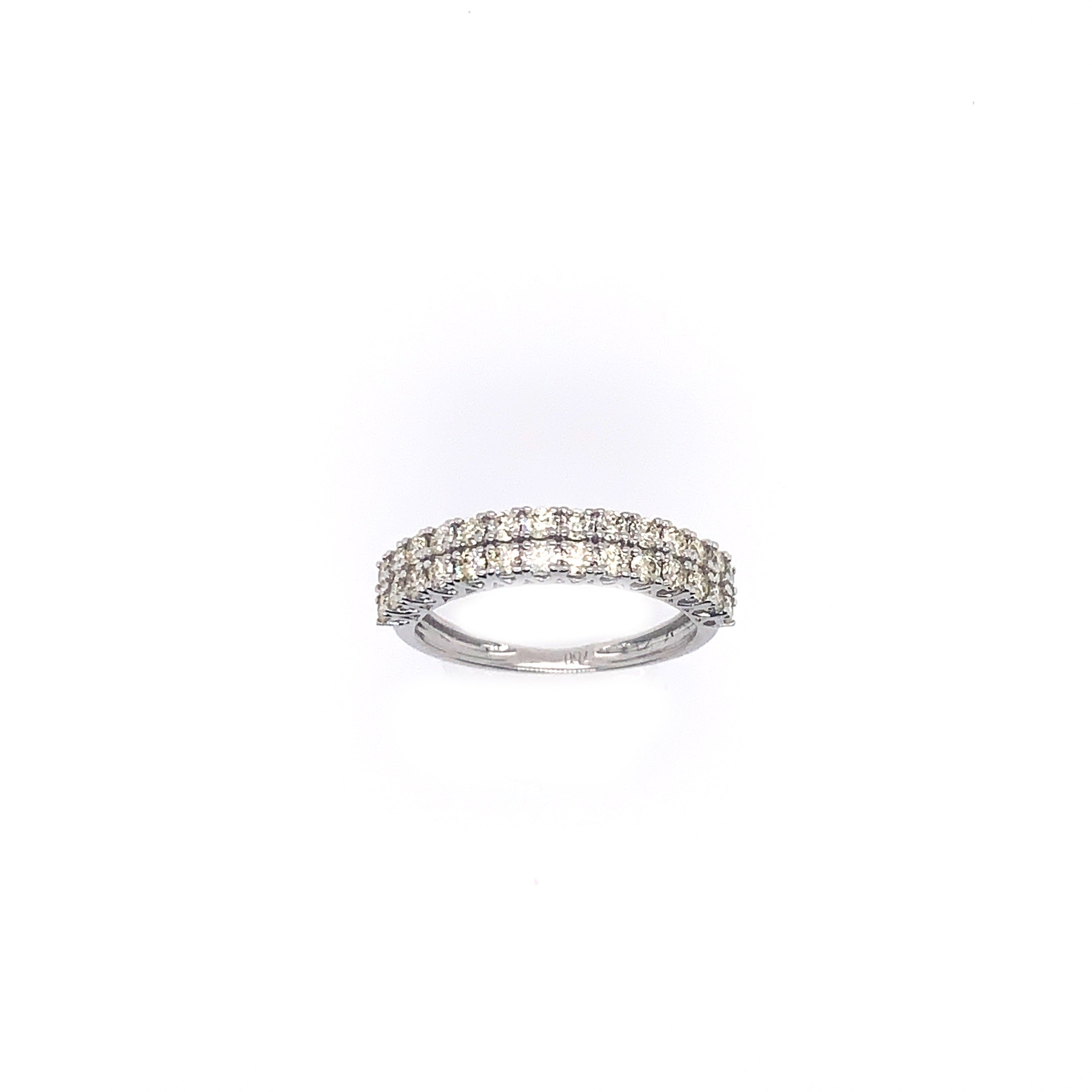 Double Diamond Half Eternity Ring