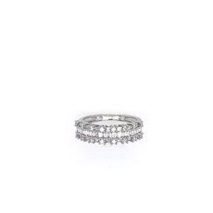 Diamond Baguette Channel Half Eternity Ring