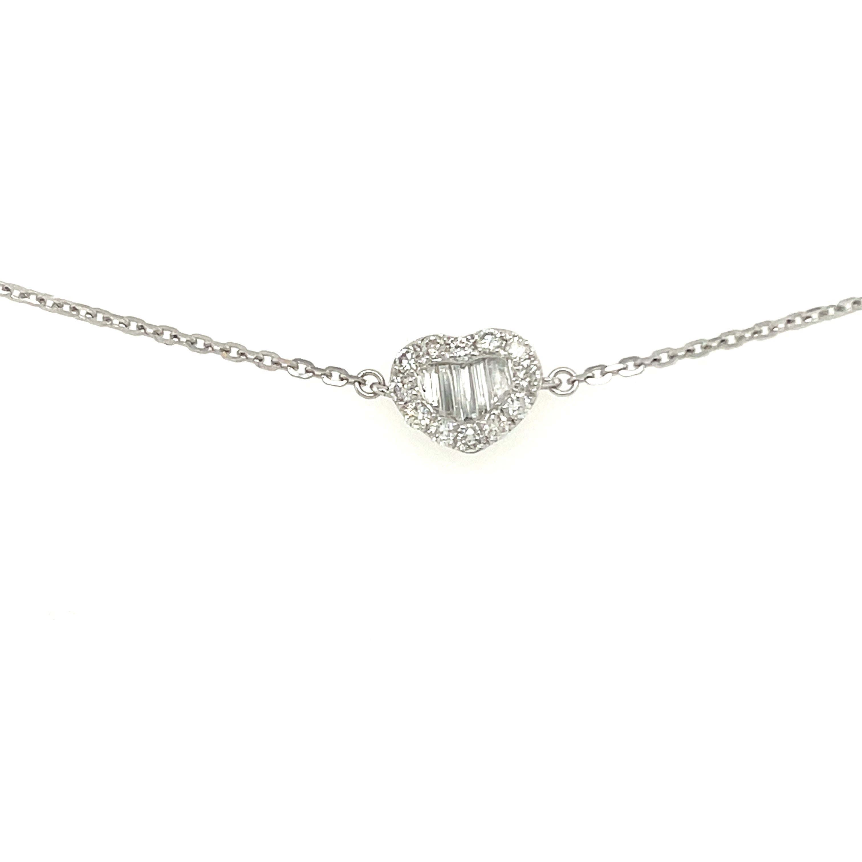 Heart diamond bracelet