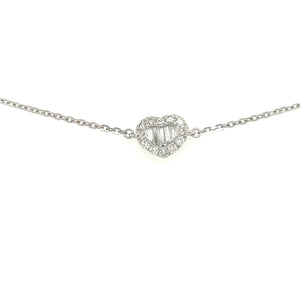 Heart diamond bracelet