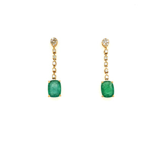 Emerald Diamond Earrings