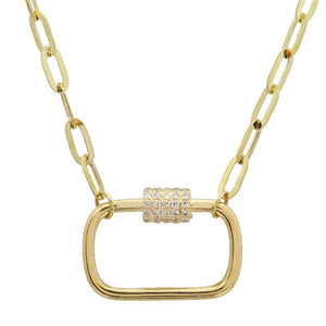 Screw Clasp Link Diamond Chain