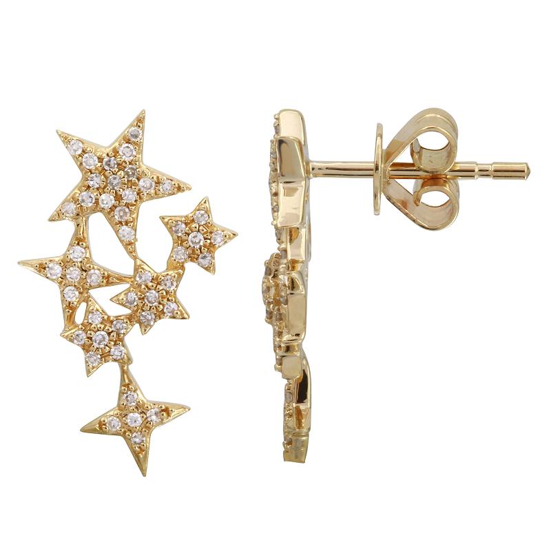 white gold and diamond studs