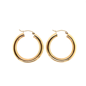 Gold Tube Hoops